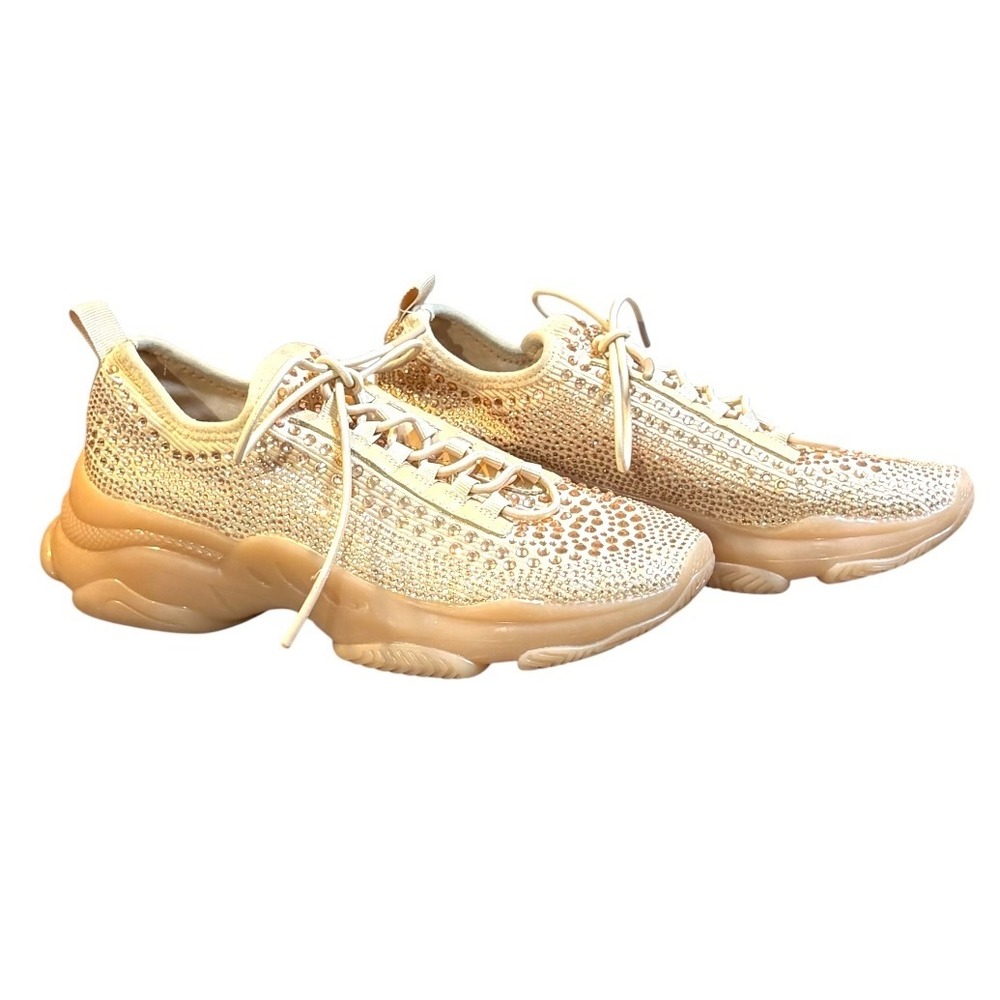 Steve Madden Motivated‎ Rhinestone Embellished Sneakers Blush Women Size 8.5M